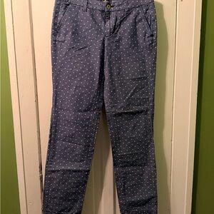 Tommy Hilfiger Blue and White Polka Dot Pants